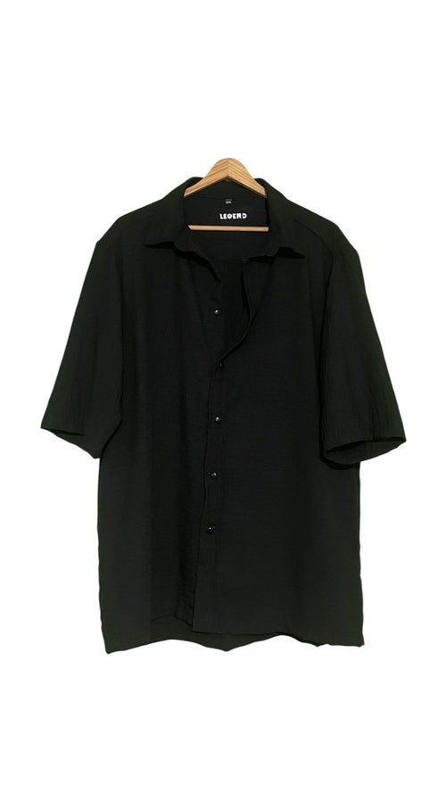 Camisa Lino Negra